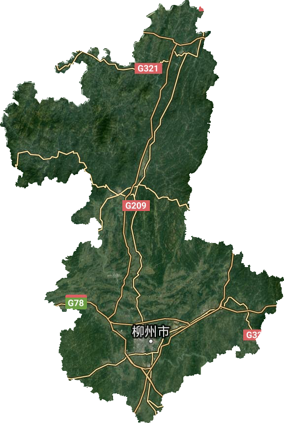 柳州市卫星图