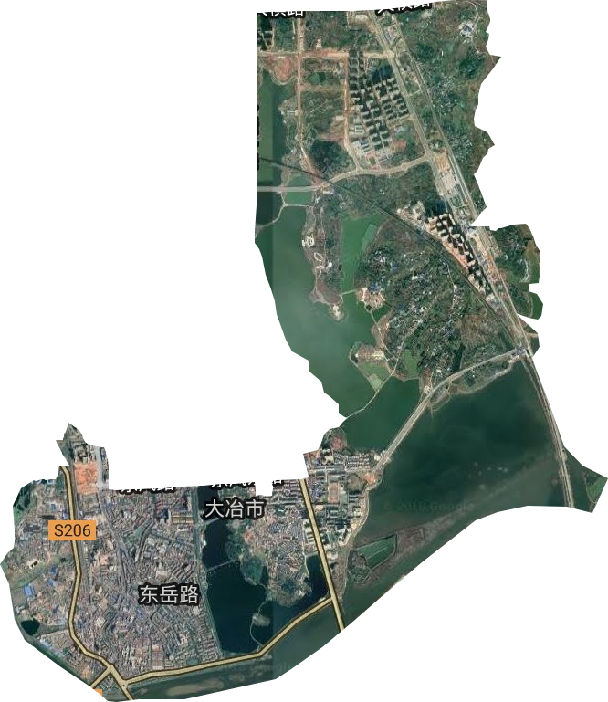 东岳路街道卫星图
