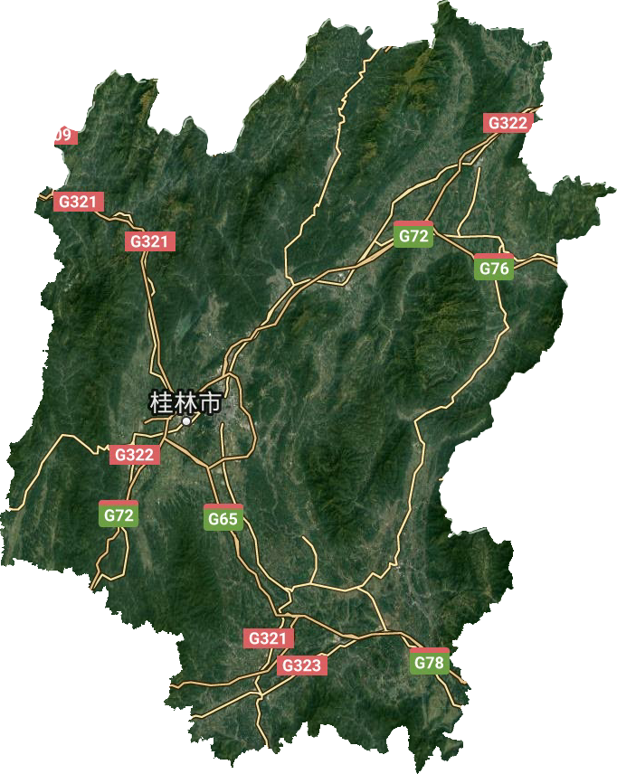 桂林市卫星图