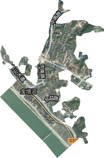 宝塔河街道卫星图