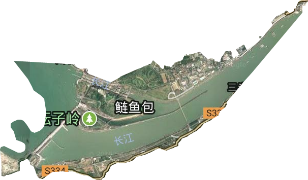 三峡坝区卫星图