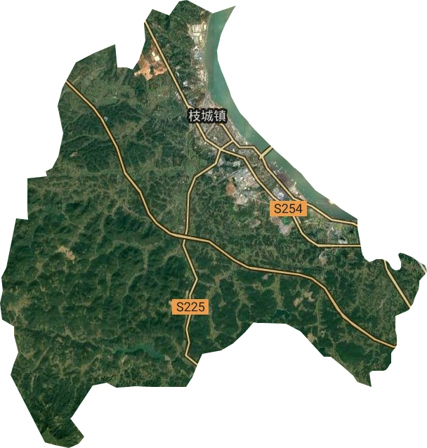 枝城镇卫星图