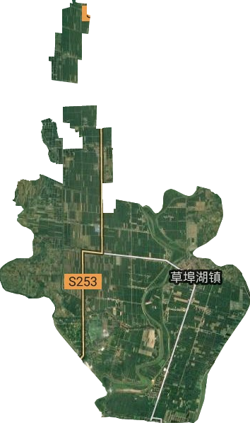 当阳市草埠湖镇卫星图