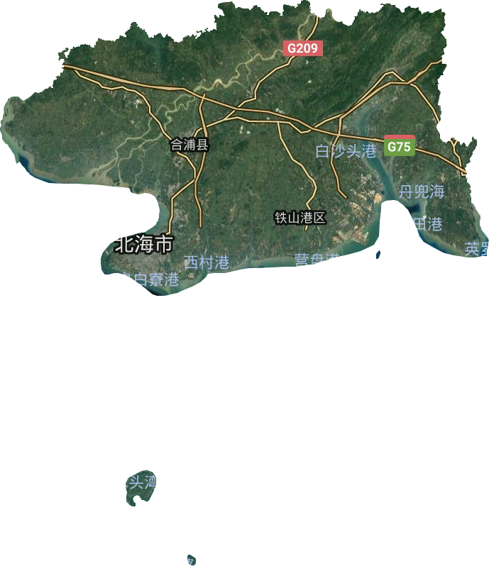 北海市卫星图