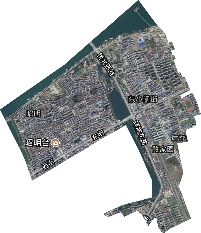 昭明街道卫星图