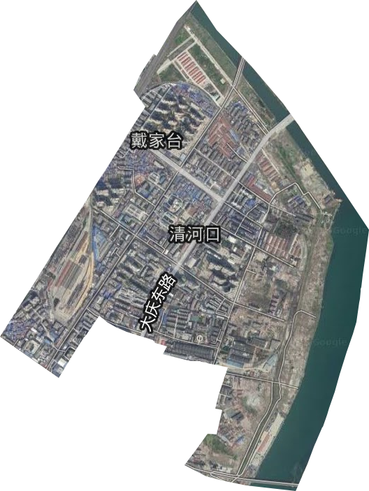 清河口街道卫星图