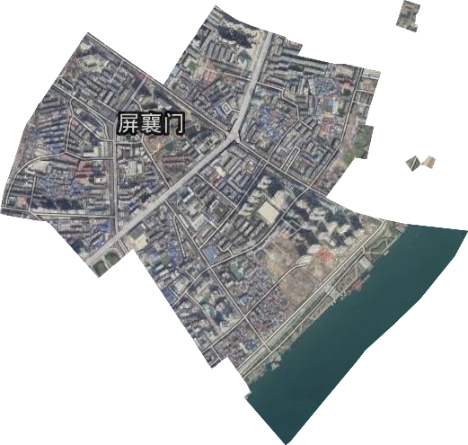 屏襄门街道卫星图