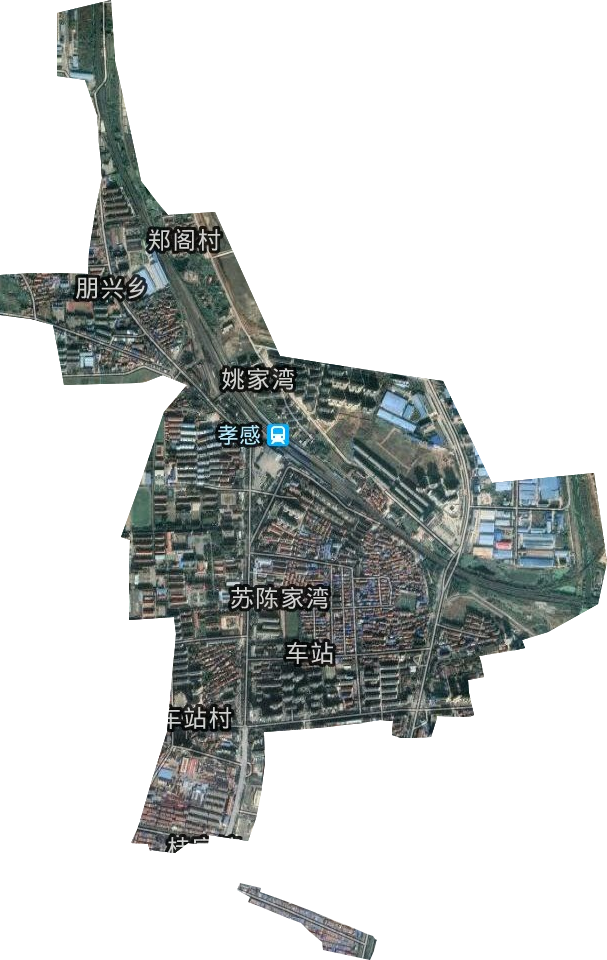 孝南区车站街道卫星图