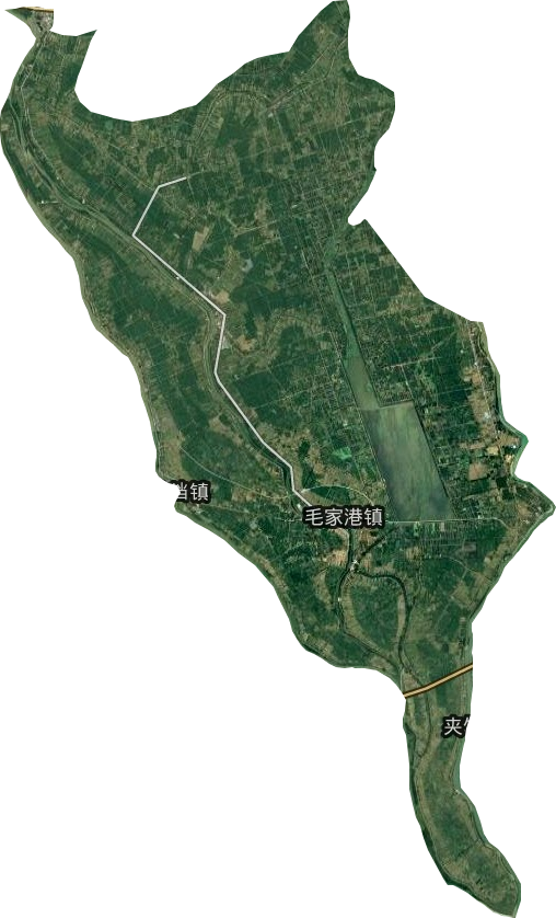 毛家港镇卫星图