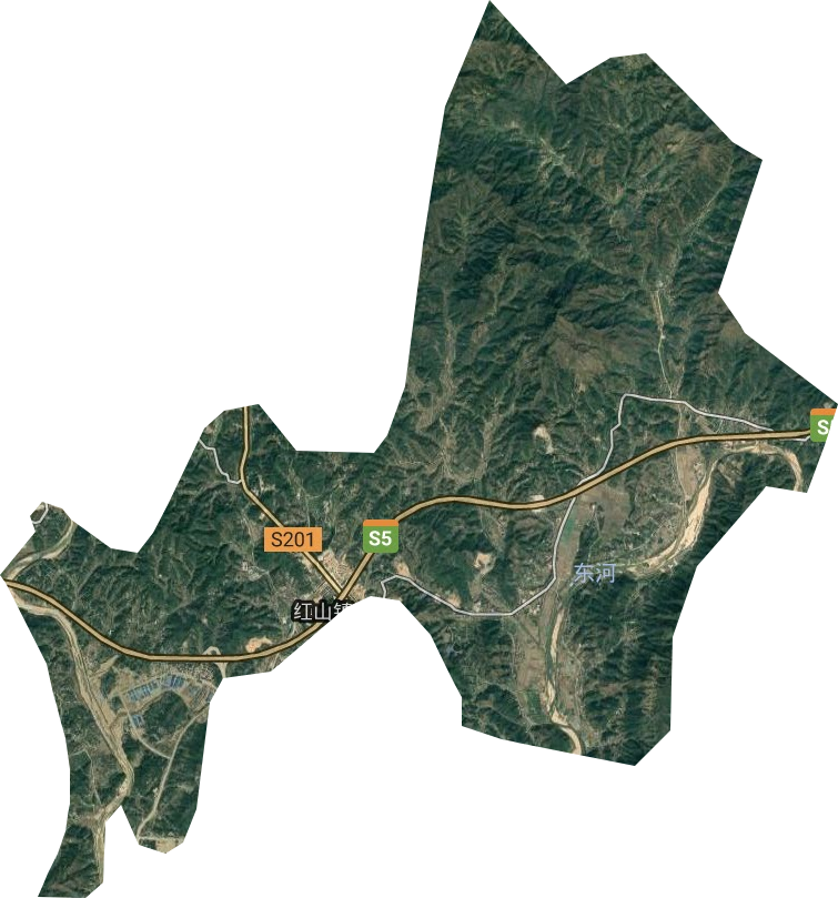 红山镇卫星图