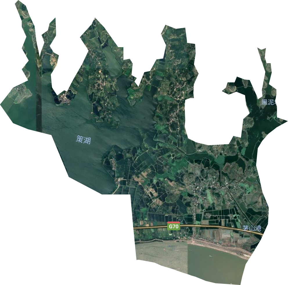 策湖养殖场卫星图