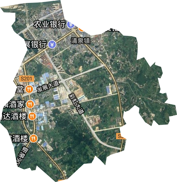 经济开发区镇卫星图
