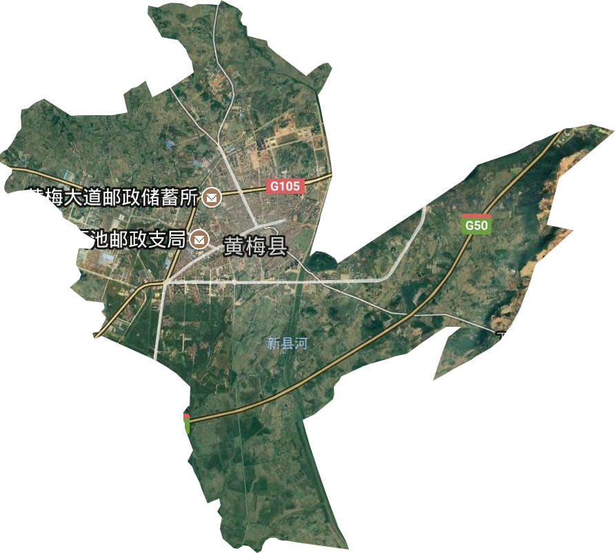 黄梅镇卫星图