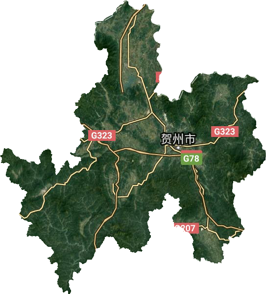 贺州市卫星图