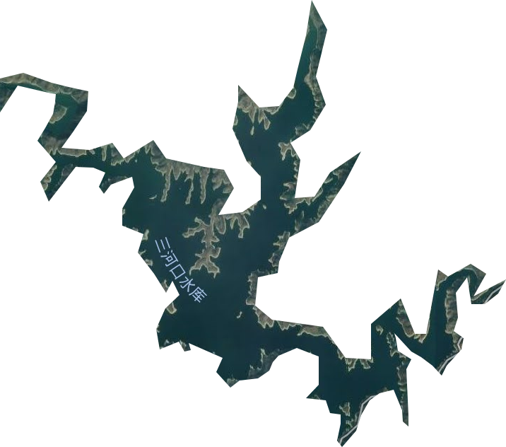 麻城三河水库卫星图
