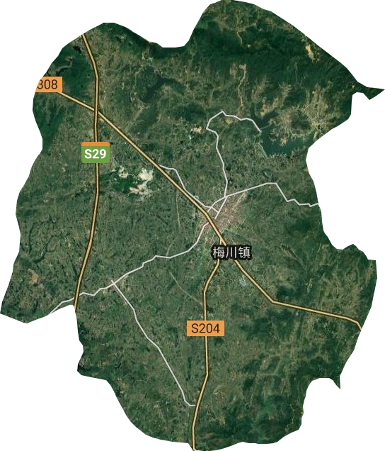 梅川镇卫星图