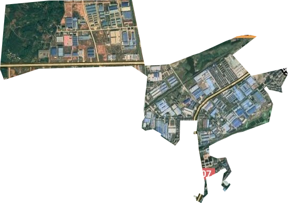 湖北咸安经济开发区卫星图