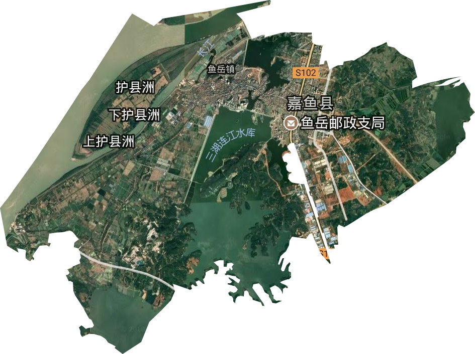 鱼岳镇卫星图