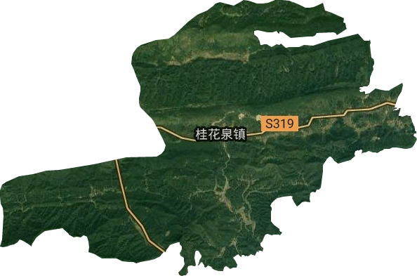 桂花泉镇卫星图