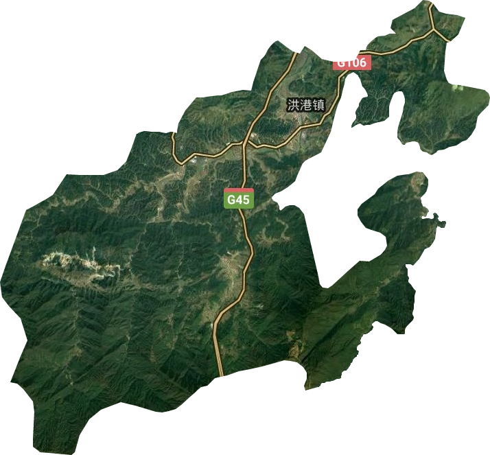 洪港镇卫星图