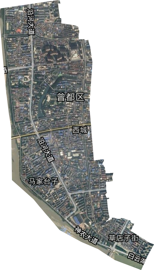 西城街道（办事处）卫星图
