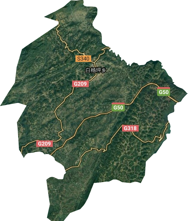 白杨坪乡卫星图