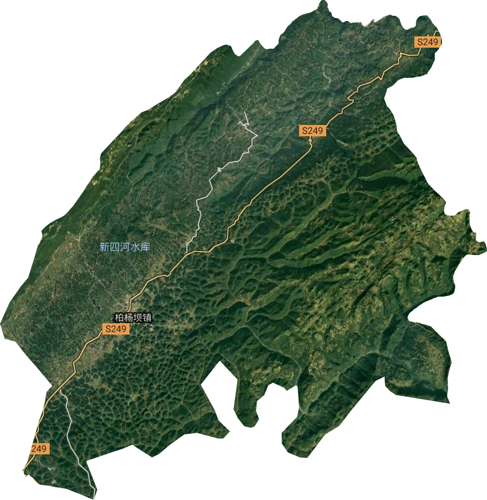 柏杨坝镇卫星图
