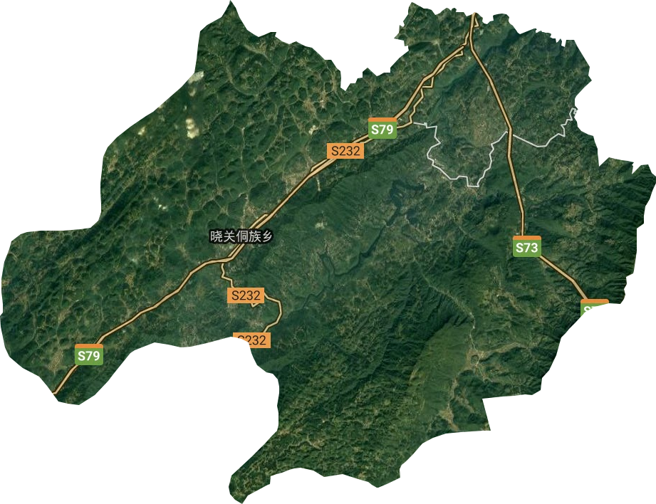 晓关侗族乡卫星图