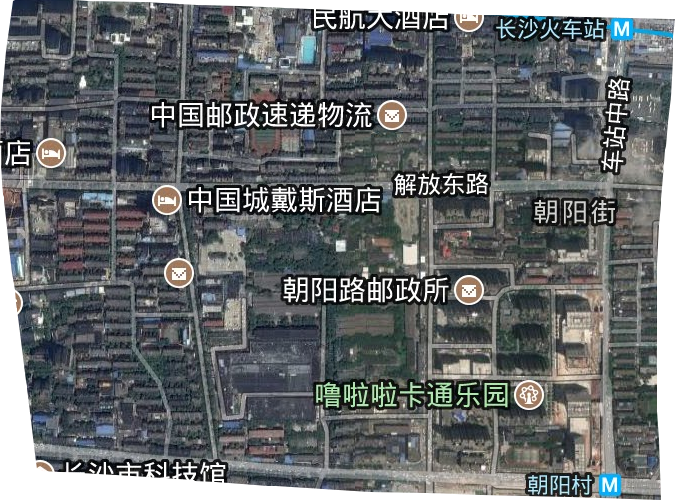 朝阳街街道卫星图
