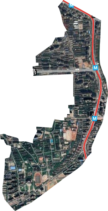金盆岭街道卫星图