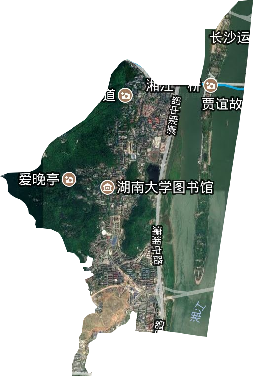 桔子洲街道卫星图