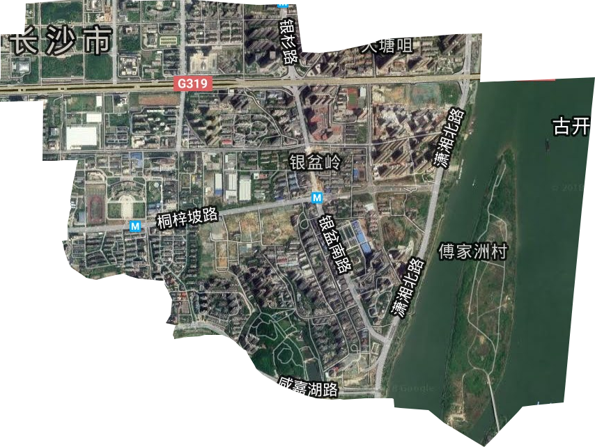 银盆岭街道卫星图
