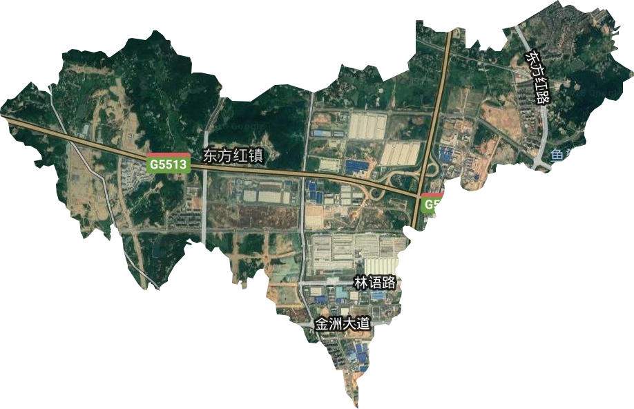 东方红镇卫星图