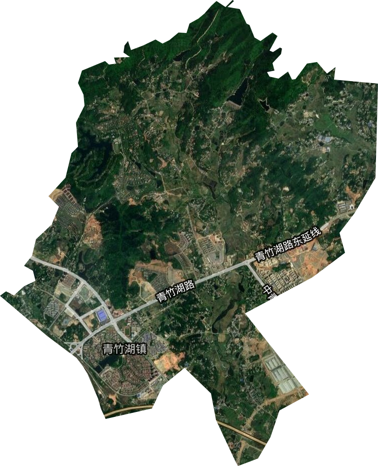 青竹湖镇卫星图