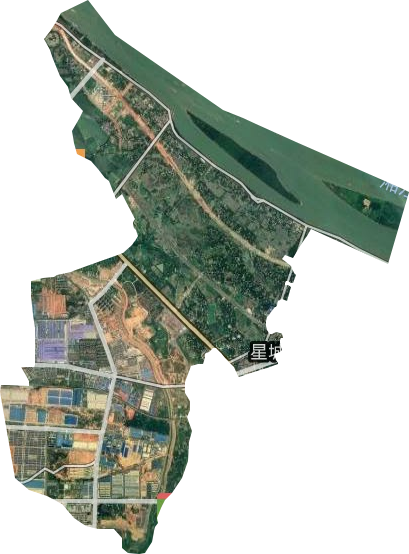 白沙洲街道卫星图