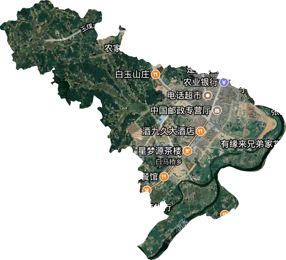 白马桥乡卫星图