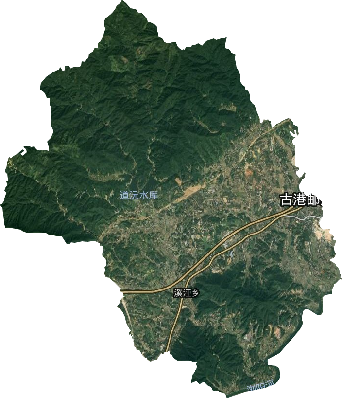 溪江乡卫星图