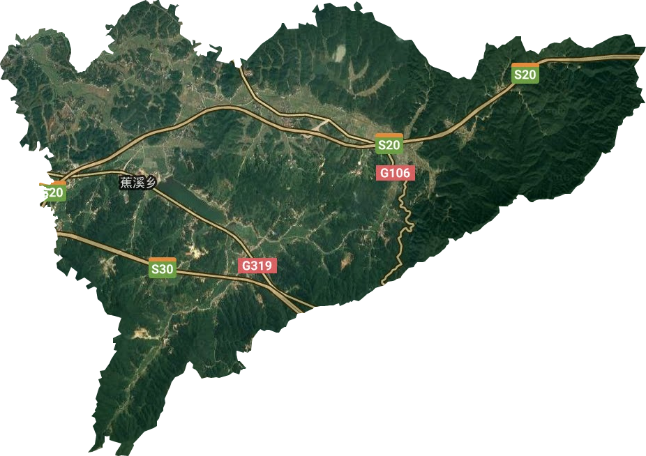 蕉溪乡卫星图