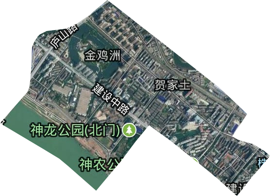 贺家土街道卫星图