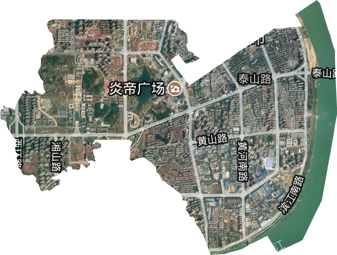泰山路街道卫星图