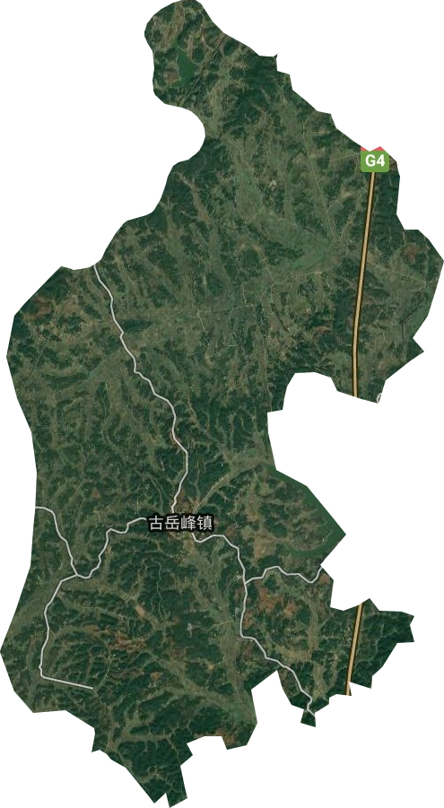 古岳峰镇卫星图