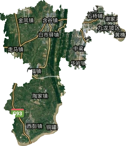 九龙坡区卫星图