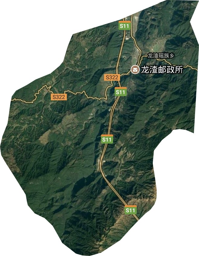 龙渣瑶族乡卫星图