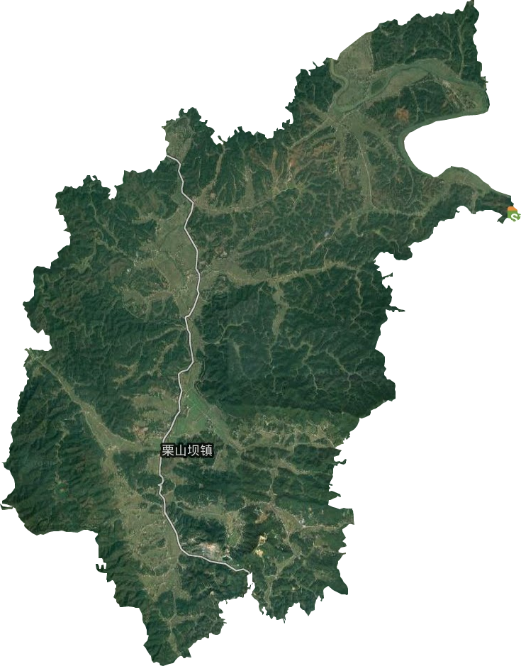 栗山坝镇卫星图