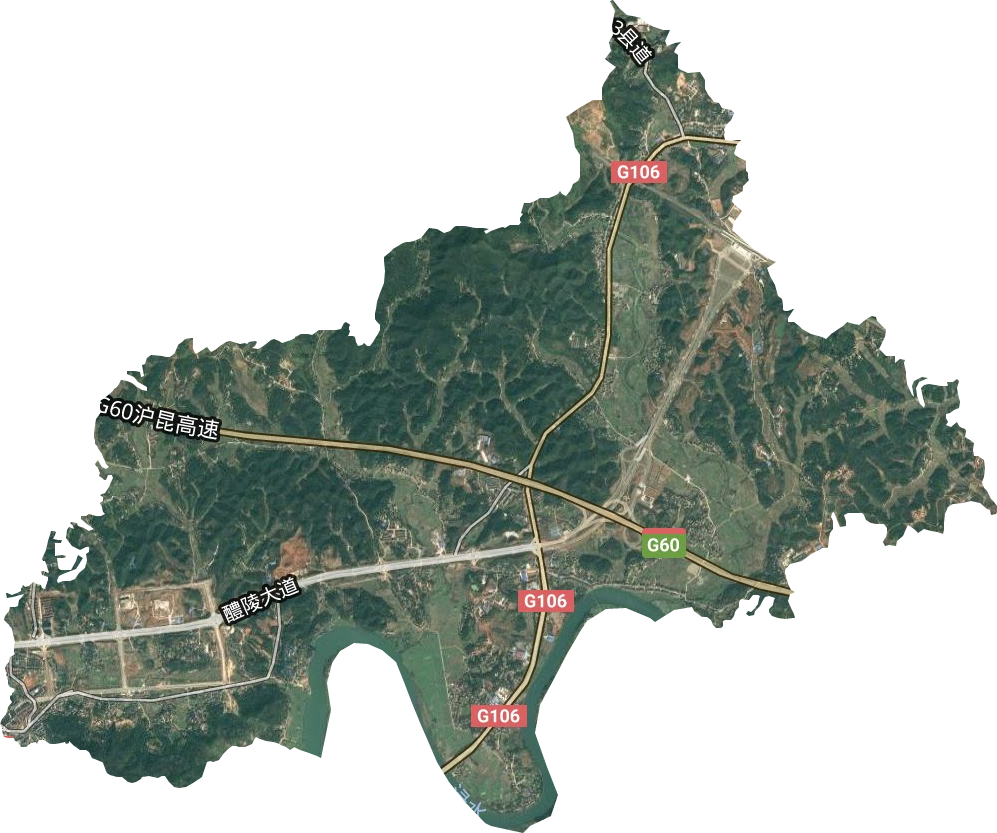 醴陵市长庆示范区卫星图