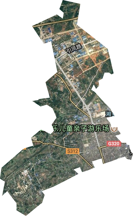 新湘路街道卫星图