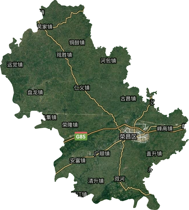 荣昌区卫星图