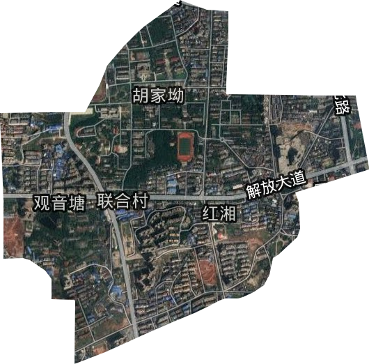 红湘街道卫星图