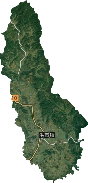 洪市镇卫星图