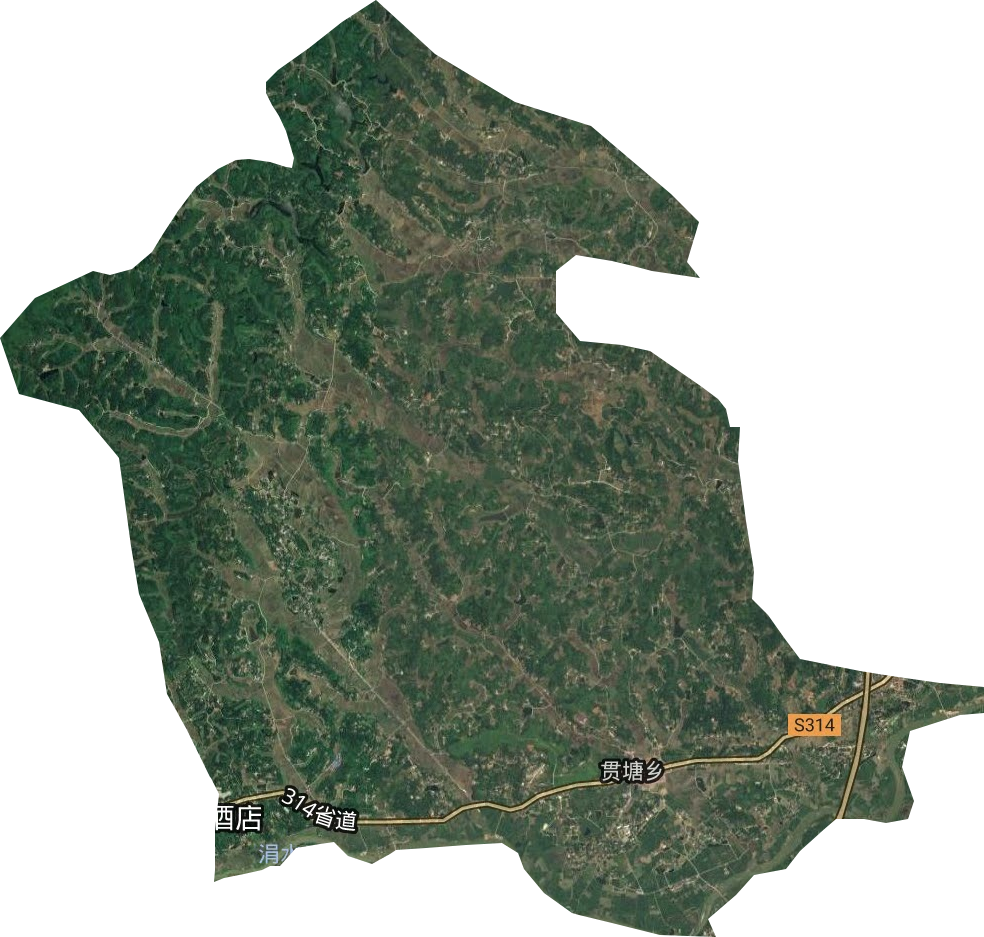 贯塘乡卫星图